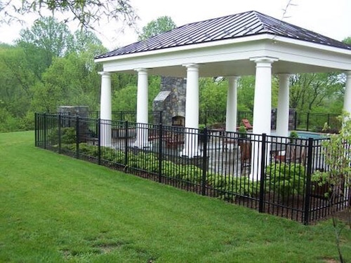 Metal fence, new installation in Nashville, Tn by Reliable Fence Company
